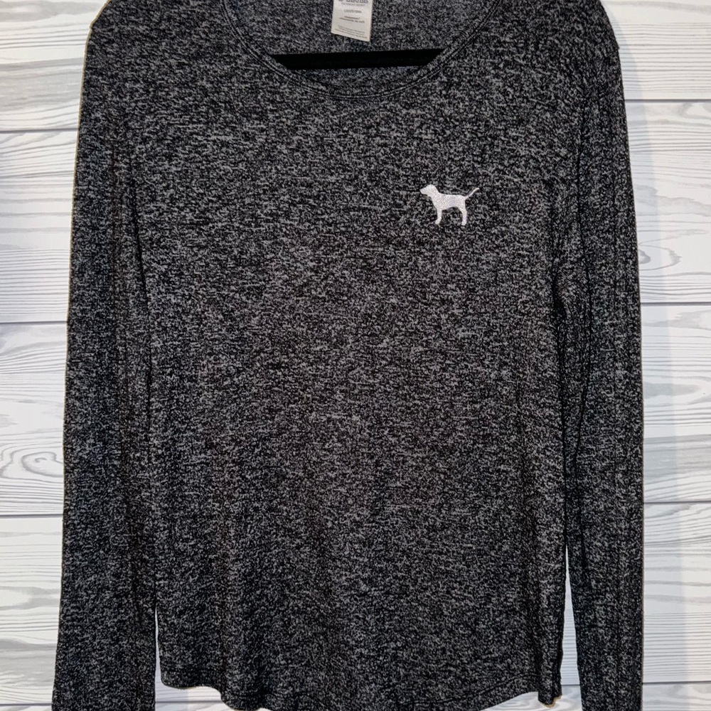 Victoria's Secret PINK Black Long Sleeve Tee
